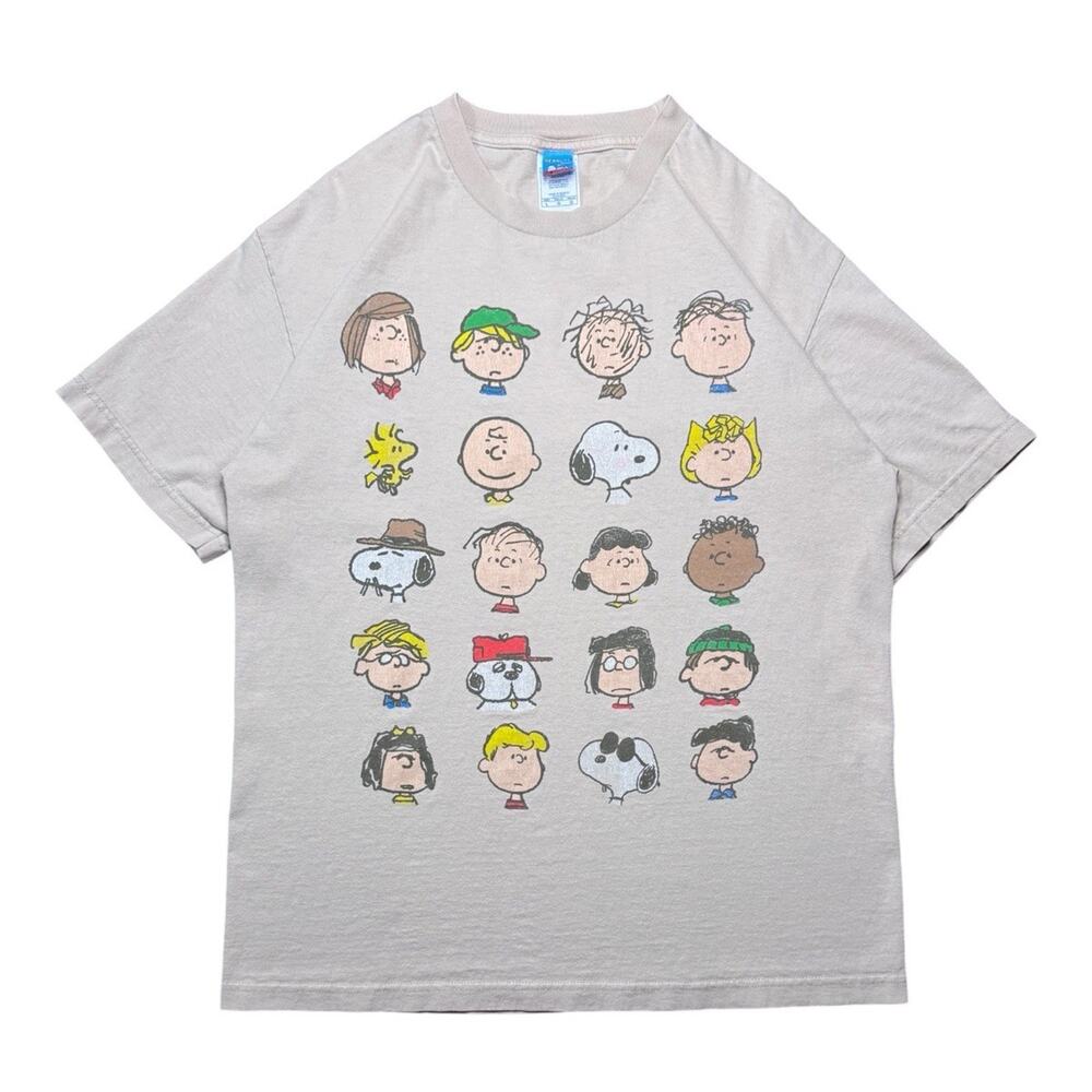 CHARMING VINTAGE PEANUTS CHARACTERS MENS SHORT SLEEVE T-SHIRT SIZE LARGE